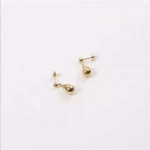 18k Gold Plated with Stainless Steel Dangle Earrings